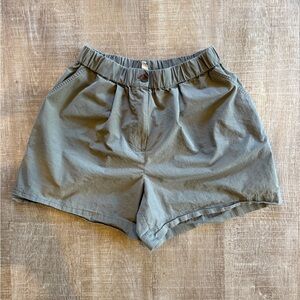 Women's Topshop Olive Green Fabric Shorts